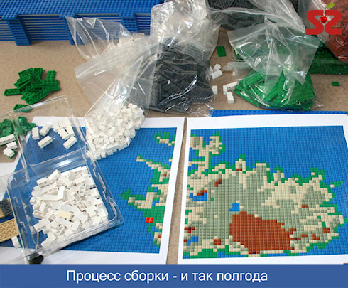 Карта Европы из LEGO