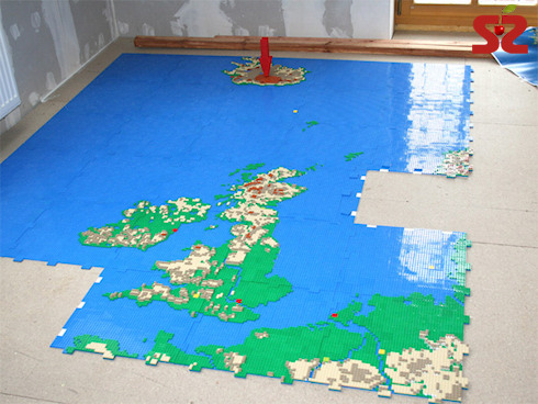 Карта Европы из LEGO