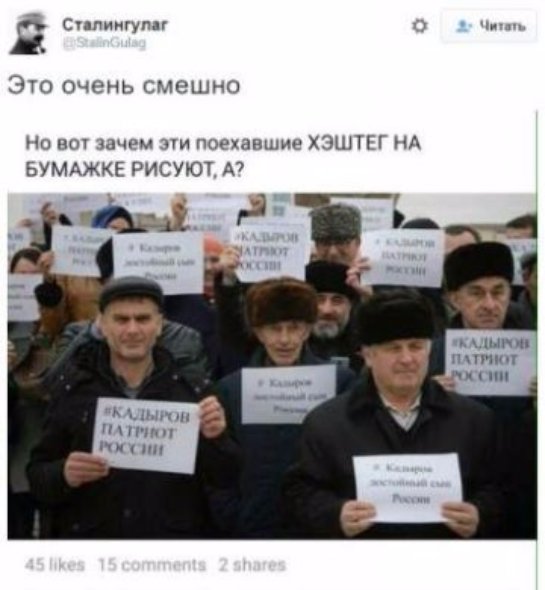 В Сети «потроллили» митинг за Кадырова