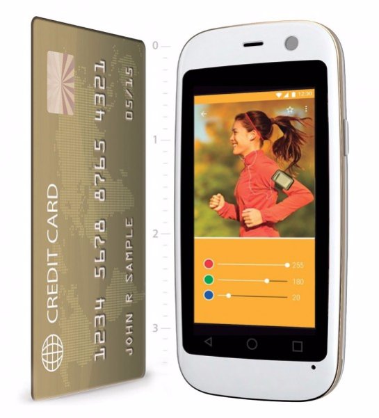 Создан смартфон размером с банковскую карту