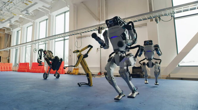 Роботы Boston Dynamics танцуют под 