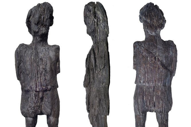 «Чрезвычайно редкая» деревянная фигурка времен ранней римской Британии найдена в канаве в Англии