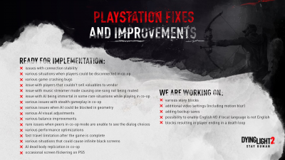 Разработчики Dying Light 2 подтвердили готовящиеся для игры исправления и улучшения