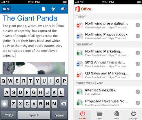 Microsoft Office Mobile для iOS