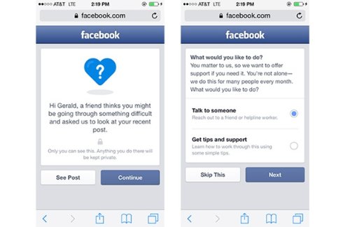 Facebook поможет избежать самоубийства