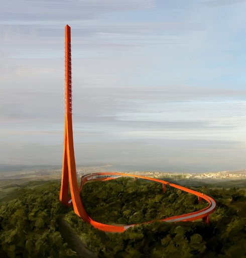 Голландцы представили проект телевизионной башни в виде ленты