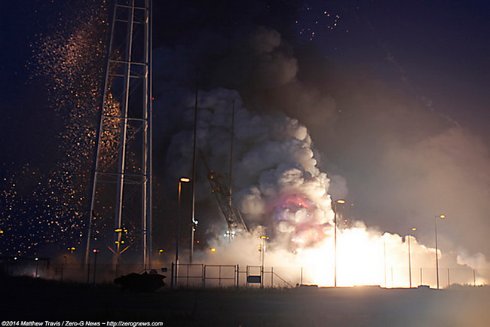 Интернет потрясло видео аварии ракеты-носителя «Антарес»