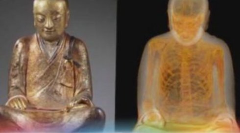 В тысячелетней статуи Будды обнаружена мумия монаха (ВИДЕО)