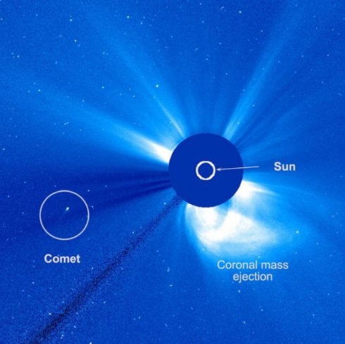 Загадочная комета выжила после «встречи» с Солнцем (Видео)